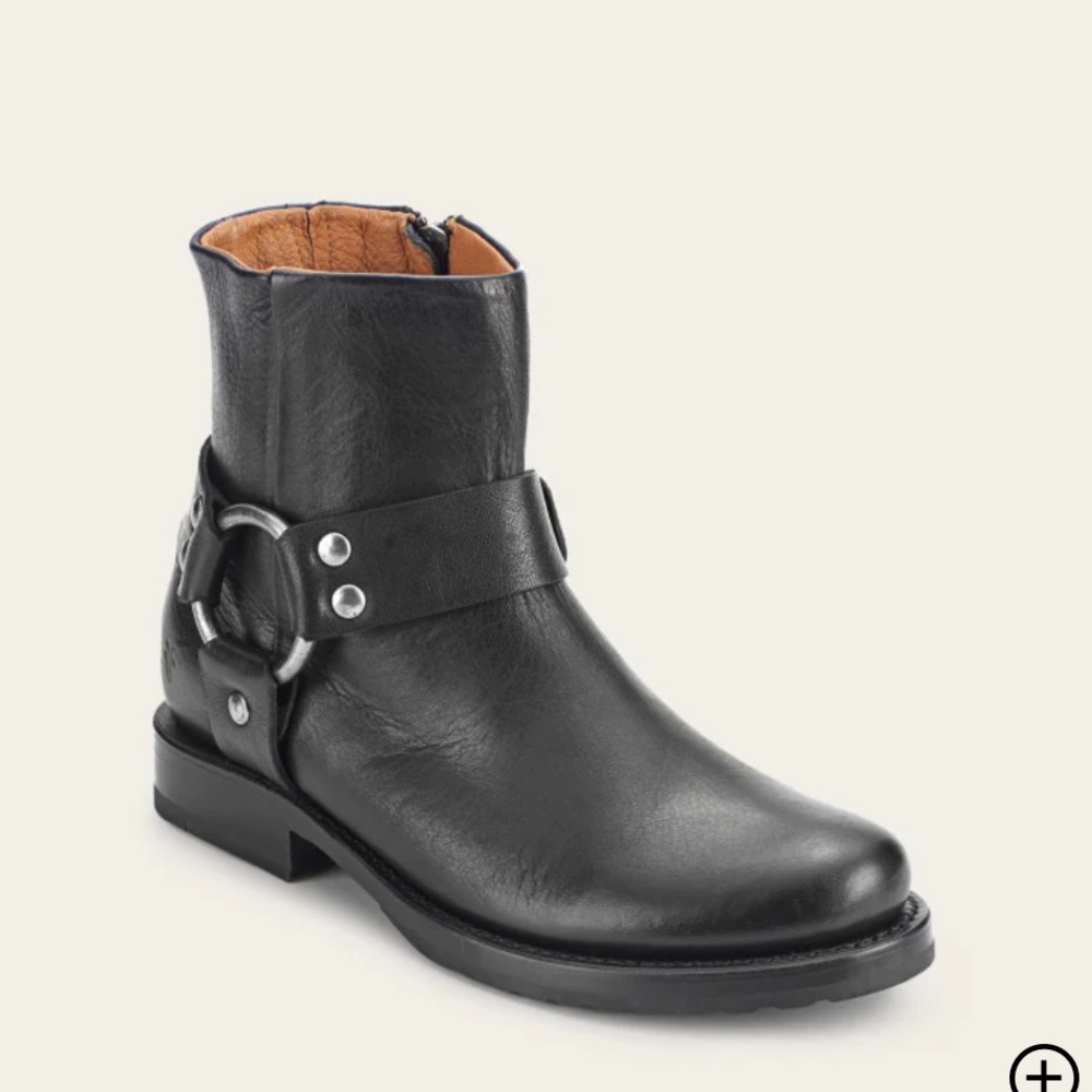 Frye Veronica Harness Short Black Bootie